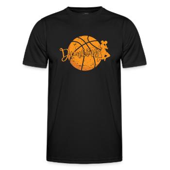 Dunking Basketball - Men's Functional T-Shirt - black - Front - AI Model Male 178 dark (178cm)