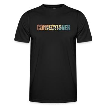 Confectioner the Best Konditorei Torte - Männer Funktions-T-Shirt - Schwarz - Vorne - AI Model Male 178 dark (178cm)