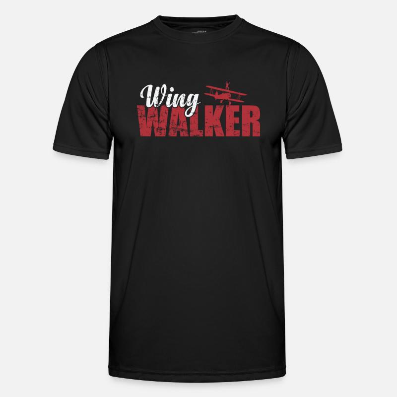 Wing Walker daredevil hobby - Men's Functional T-Shirt - black