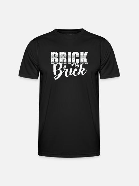 Brick by Brick Mason Craftsman Profession - Men's Functional T-Shirt - black