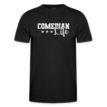 Comedian Life Humor Joke - Men's Functional T-Shirt - black - Front - AI Model Male 178 dark (178cm)