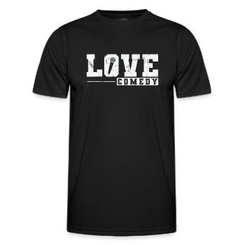 Love Comedy Humor Joke - Men's Functional T-Shirt - black - Front - AI Model Male 178 dark (178cm)