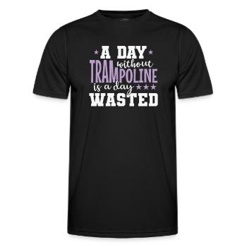 A Day without Trampoline is a Day Waste - Männer Funktions-T-Shirt - Schwarz - Vorne - AI Model Male 178 dark (178cm)