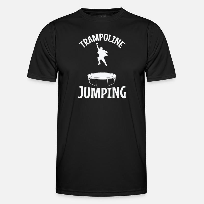 Trampoline Jumping springen Freizeit - Männer Funktions-T-Shirt - Schwarz