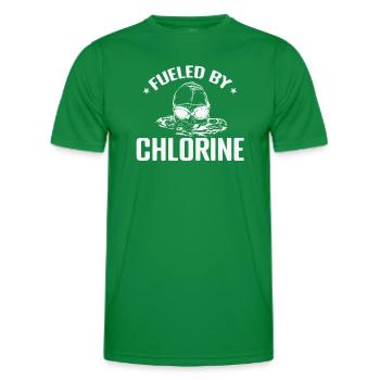 Fueled by Chlorine Schwimmen Sport Training - Männer Funktions-T-Shirt - Kelly Green - Vorne - AI Model Male 178 dark (178cm)