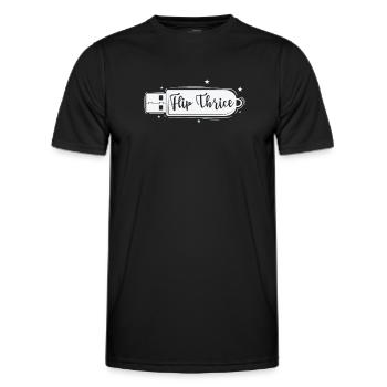 Flip Thrice USB Stick Retrospeichermodul - Männer Funktions-T-Shirt - Schwarz - Vorne - AI Model Male 178 dark (178cm)