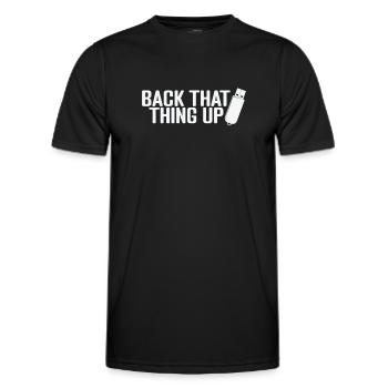 Sauvegarde de cette chose sur la clé USB - T-shirt sport Homme - noir - Devant - AI Model Male 178 dark (178cm)