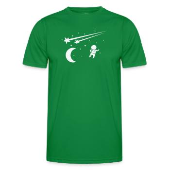 Sternschnuppen im Weltall Astronomie - Männer Funktions-T-Shirt - Kelly Green - Vorne - AI Model Male 178 dark (178cm)