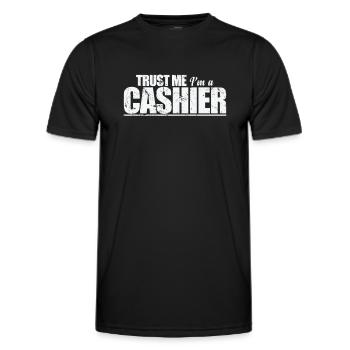 Trust Me I'm a Cashier Supermarkt Verkäufer - Männer Funktions-T-Shirt - Schwarz - Vorne - AI Model Male 178 dark (178cm)