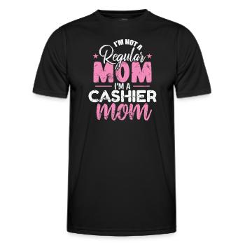 I'm not a Regular Mom I'm a Cashier Mom - Männer Funktions-T-Shirt - Schwarz - Vorne - AI Model Male 178 dark (178cm)