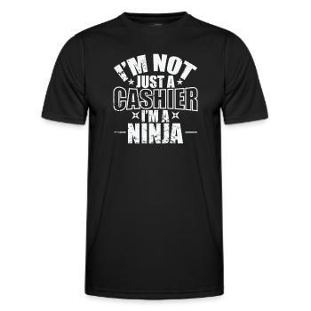 I'm not just a Cashier I'm a Ninja Beruf - Männer Funktions-T-Shirt - Schwarz - Vorne - AI Model Male 178 dark (178cm)