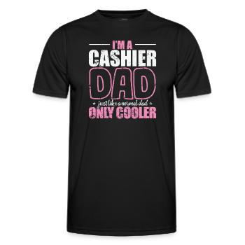 I'm a cool Cashier Dad Beruf Verkäufer - Männer Funktions-T-Shirt - Schwarz - Vorne - AI Model Male 178 dark (178cm)