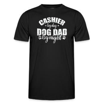Cashier by Day Dog Dad be Night Verkäufer - Männer Funktions-T-Shirt - Schwarz - Vorne - AI Model Male 178 dark (178cm)