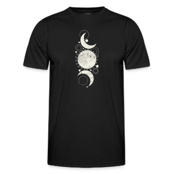 Mond Kunst Nachthimmel Kugel - Männer Funktions-T-Shirt - Schwarz - Vorne - AI Model Male 178 dark (178cm)