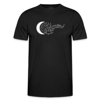 Mond Nachthimmel Weltall - Männer Funktions-T-Shirt - Schwarz - Vorne - AI Model Male 178 dark (178cm)