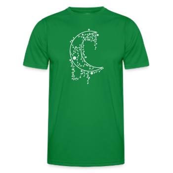 geschmückter Mond Nachthimmel - Männer Funktions-T-Shirt - Kelly Green - Vorne - AI Model Male 178 dark (178cm)
