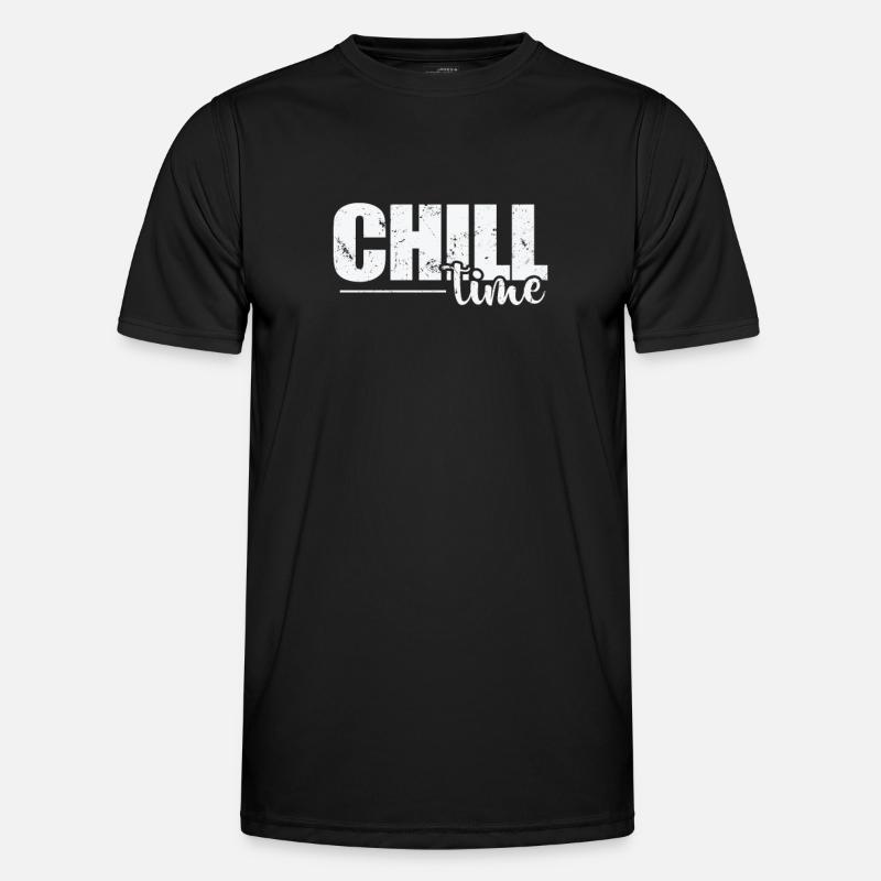 Chill Time relaxen - Männer Funktions-T-Shirt - Schwarz