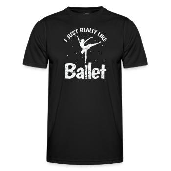 I just Really Like Ballet - Männer Funktions-T-Shirt - Schwarz - Vorne - AI Model Male 178 dark (178cm)