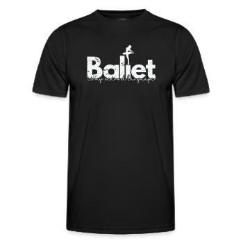 Ballet is my second Language - Männer Funktions-T-Shirt - Schwarz - Vorne - AI Model Male 178 dark (178cm)