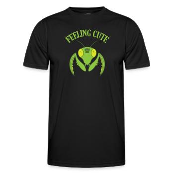 Feeling Cute Mantis - Männer Funktions-T-Shirt - Schwarz - Vorne - AI Model Male 178 dark (178cm)