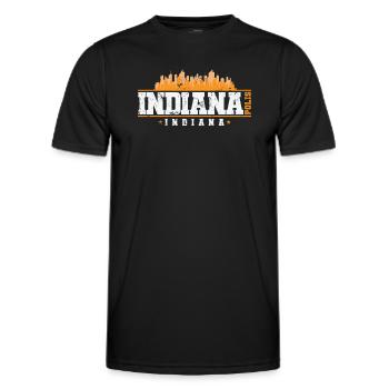 Indianapolis Indiana Stadt in den USA - Männer Funktions-T-Shirt - Schwarz - Vorne - AI Model Male 178 dark (178cm)