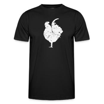 Rooster rooster - Men's Functional T-Shirt - black - Front - AI Model Male 178 dark (178cm)