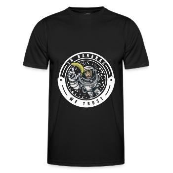 Affe Schimpanse Affen Menschenaffen Banane äffchen - Männer Funktions-T-Shirt - Schwarz - Vorne - AI Model Male 178 dark (178cm)