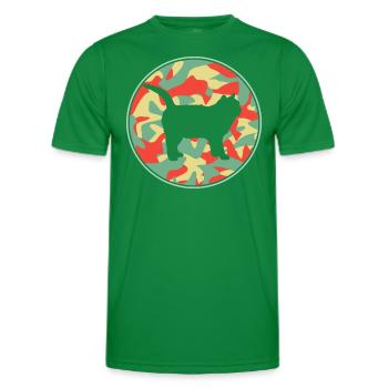 Vintage Chat British Shorthair - T-shirt sport Homme - vert - Devant - AI Model Male 178 dark (178cm)