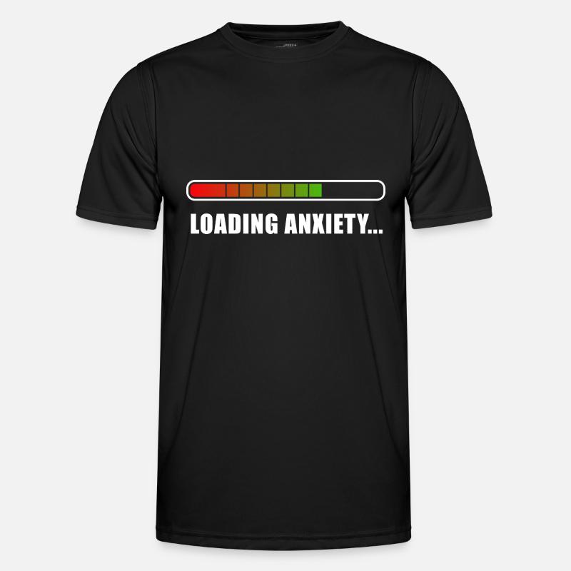 Loading Anxiety... - Männer Funktions-T-Shirt - Schwarz