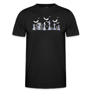 Chess pieces - Men's Functional T-Shirt - black - Front - AI Model Male 178 dark (178cm)
