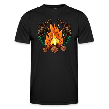 Feu de camp - T-shirt sport Homme - noir - Devant - AI Model Male 178 dark (178cm)