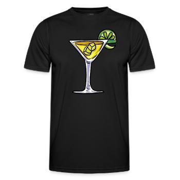 Cocktail Glass - Men's Functional T-Shirt - black - Front - AI Model Male 178 dark (178cm)