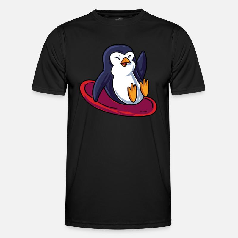 Pinguin Schlitten Männer Funktions-T-Shirt