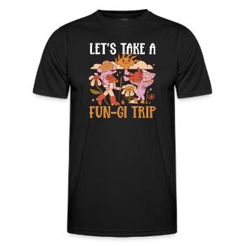 Collecting morels fungal mycologist - Men's Functional T-Shirt - black - Front - AI Model Male 178 dark (178cm)