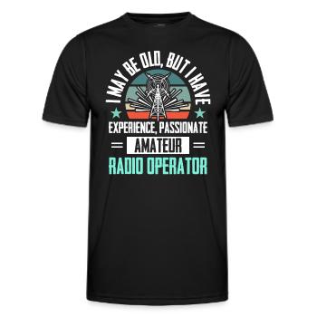 Amateur Spektrum Hobbyist Radio Analyzer - Männer Funktions-T-Shirt - Schwarz - Vorne - AI Model Male 178 dark (178cm)