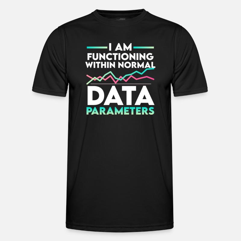 Parameter US Flagge Computer Datenwissenschaftler - Männer Funktions-T-Shirt - Schwarz