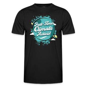 Journée mondiale de la Terre pour la biodiversité, militante pour le climat - T-shirt sport Homme - noir - Devant - AI Model Male 178 dark (178cm)