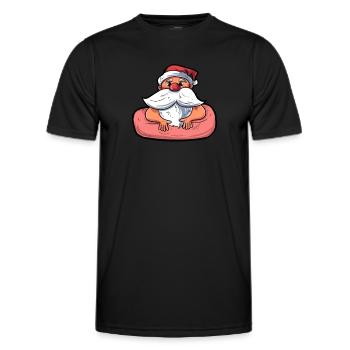 Mele Kalikimaka Aloha Père Noël - T-shirt sport Homme - noir - Devant - AI Model Male 178 dark (178cm)