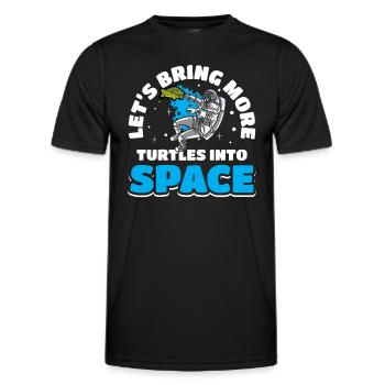 Raketenschiff Satellit Astronauten - Männer Funktions-T-Shirt - Schwarz - Vorne - AI Model Male 178 dark (178cm)