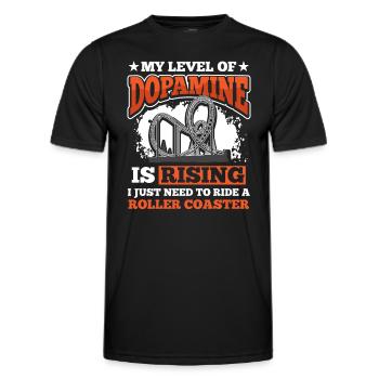 Park Riding Roller Coaster - Men's Functional T-Shirt - black - Front - AI Model Male 178 dark (178cm)