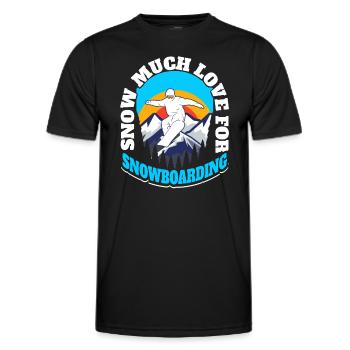 Snowboard Snowboarding Snowboarder - Men's Functional T-Shirt - black - Front - AI Model Male 178 dark (178cm)