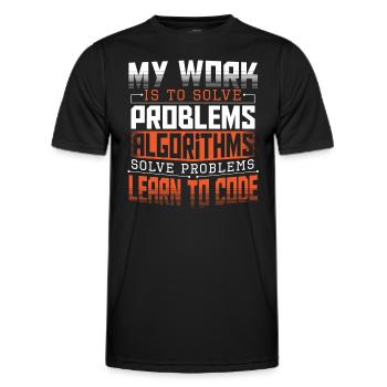HTML Computer Engineer Hacker - Men's Functional T-Shirt - black - Front - AI Model Male 178 dark (178cm)