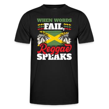 Jamaïcain Rastafari Punk Rap Rastafari Rastafarian - T-shirt sport Homme - noir - Devant - AI Model Male 178 dark (178cm)