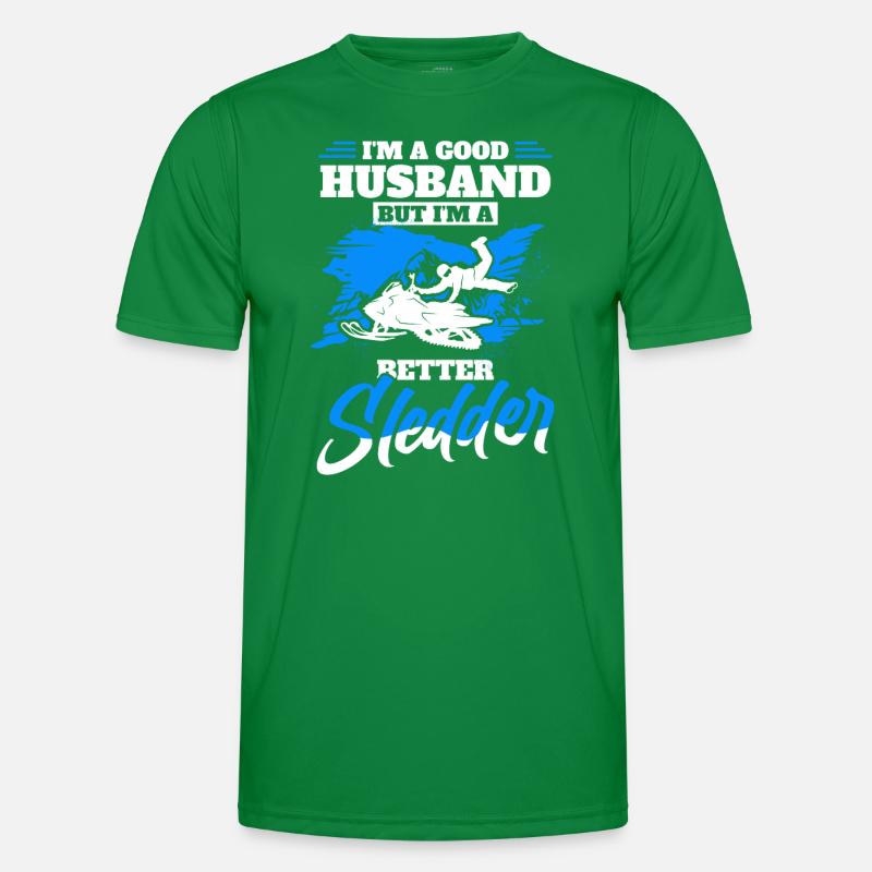 Snowmobiling Snow lovers Sledging Men's Functional T-Shirt