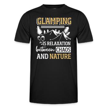 Camping glamour glamping - T-shirt sport Homme - noir - Devant - AI Model Male 178 dark (178cm)