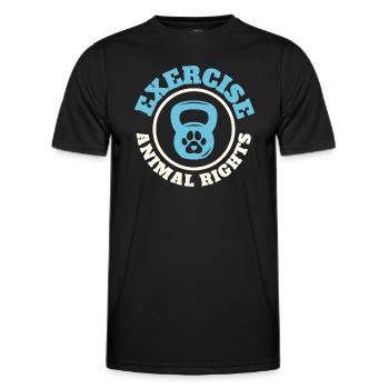 Workout Fitness Dog - T-shirt sport Homme - noir - Devant - AI Model Male 178 dark (178cm)