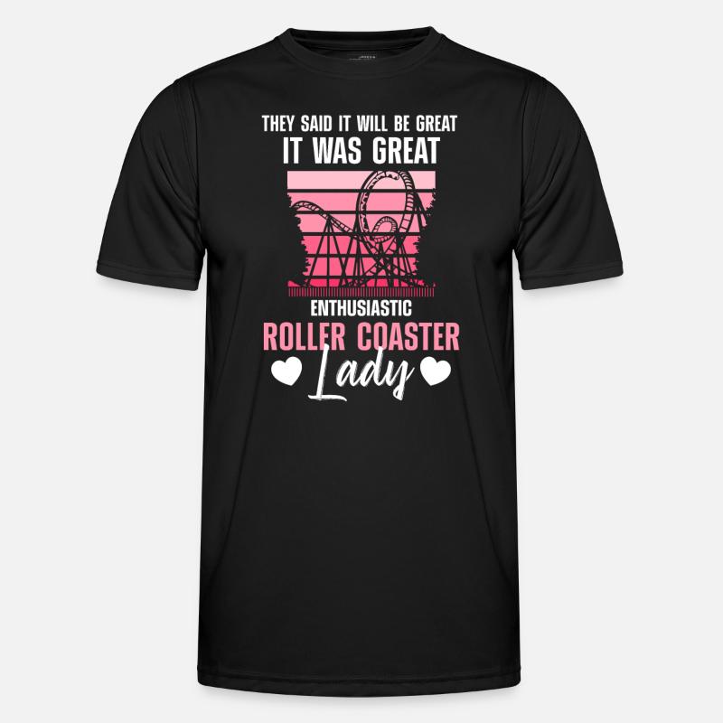 Achterbahnfahrer - Männer Funktions-T-Shirt - Schwarz