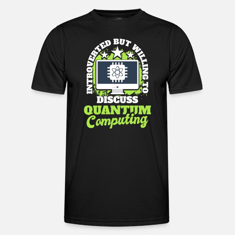 Quantencomputer Quantenmechanik - Männer Funktions-T-Shirt - Schwarz