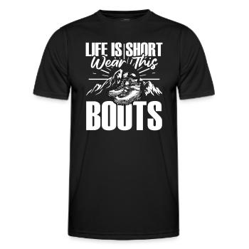 Hiking Hiking Shoes Hike - Men's Functional T-Shirt - black - Front - AI Model Male 178 dark (178cm)