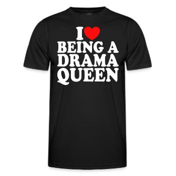 J'adore Drama J'aime Être Une Drama Queen - T-shirt sport Homme - noir - Devant - AI Model Male 178 dark (178cm)
